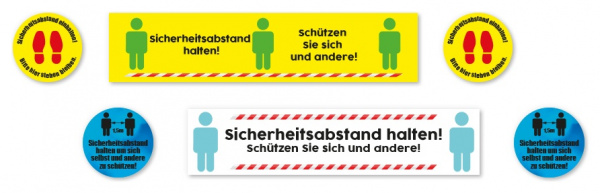 Drei Formate: Bodenkreis mit Durchmesser von 285 mm, Rechteckig mit 215 x 900 mm (A4-Breite) oder 297 x 1320 mm (A3-Breite).
