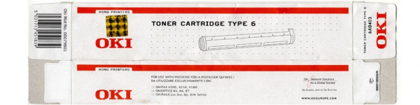 Gefälschter Oki-Toner: Das Hologramm ist an falscher Stelle, das Herstellungsdatum ist lediglich aufgedruckt.
