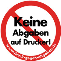 Recht Urheberrechtsabgaben keine Abgaben auf Drucker Logo