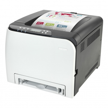 Ricoh SP C250DN: Farblaserdrucker mit USB, Lan und Wlan, aber hohen Folgekosten.