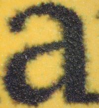 Rohlingtest: Canon i865 - Text Gelb - Seiko Black CD