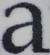 Rohlingtest: Canon i865 - Text SW - Seiko Black CD