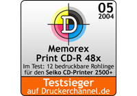 Rohlingtest : Logo 2500 Memorex