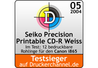 Rohlingtest : Logo i865 Seiko Weiss CD
