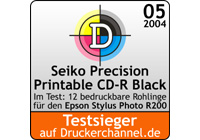 Rohlingtest : Logo R200 Seiko Black CD