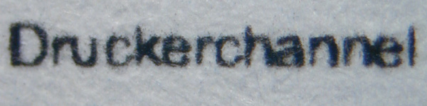 2-Punkt-Schrift: Lesbarkeit noch ausreichend.