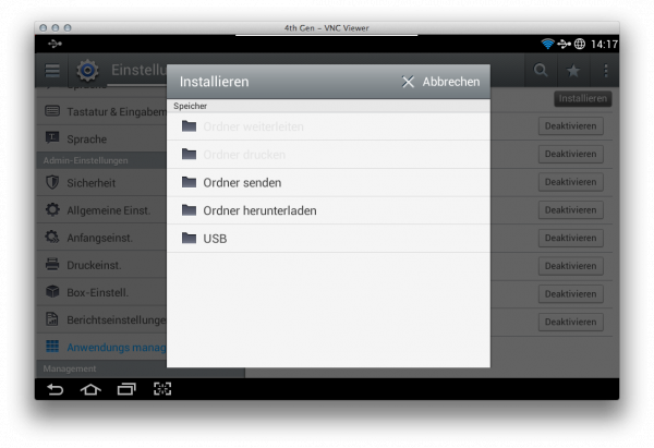 Schritt 2: Auswahl des USB-Datenträgers.