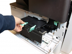 Für ungeübte: Grüne Hebel zeigen dem Anwender, wo man anfassen kann.