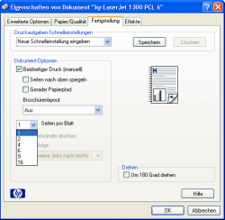 Druckertreiber: HP Laserjet 1300.