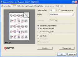 Druckertreiber: Kyocera FS-1020D.
