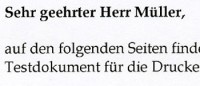 S/W-Laser Vergleich Brother HL-5250DN Qualität Text Draft klein