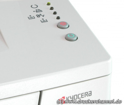 Kyocera FS-1020D: Bedienung ist nicht auf den ersten Blick verständlich. Eine Abbruchtaste ist vorhanden und reagiert schnell.