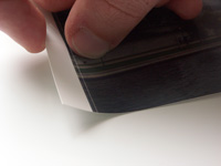 Thermosublimation Ausdruck - Rand abknicken Schritt 1