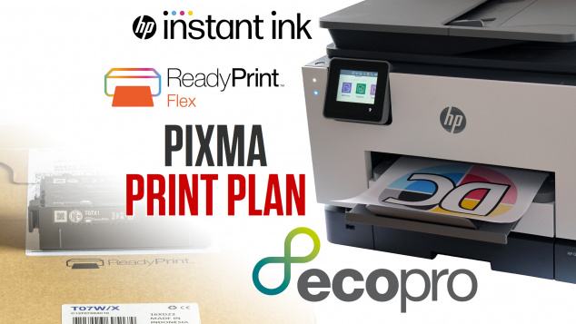 Vergleich: Tintenabos für Drucker von Brother (EcoPro), Canon (Pixma Print Plan), Epson (ReadyPrint Flex) und HP (Instant Ink).
