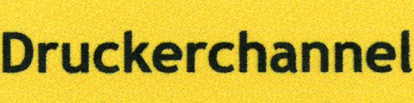 Inktec: Buchstaben fransen kaum aus.