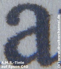 Tintentest Epson C40 Text AMS