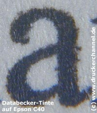 Tintentest Epson C40 Text Databecker