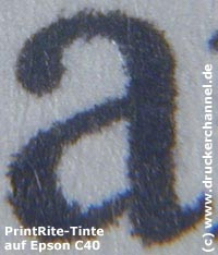 Tintentest Epson C40 Text PrintRite