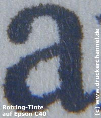 Tintentest Epson C40 Text Rotring