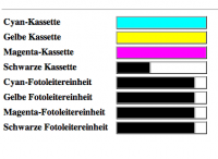 Verbrauchsmaterial-Anzeige Lexmark C522n