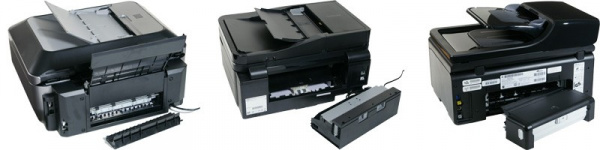 Duplexer: Bei allen drei Testkandidaten (Canon, Epson und HP) abnehmbar, um gestautes Papier besser entfernen zu können.