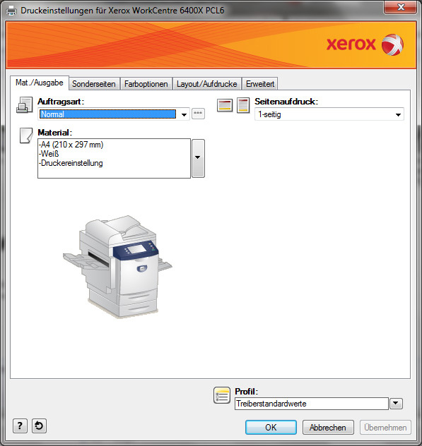 Vergleichstest Kopierer Schule 8 2012 Xerox Workcentre 6400_Treiber2