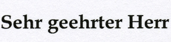 Lexmark X264dn : Text im Normaldruck, also ohne Veränderung im Druckertreiber, bei geringem Betrachtungsabstand.