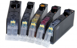 ...five ink tanks, all are secured by chips.