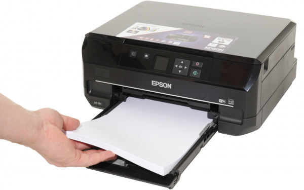 Epson Expression Premium XP-510: Papierkassette mit 100 Blatt Fassungsvermögen.