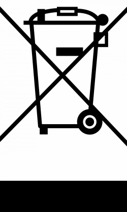 WEEE 2019/19/EU - Durchgekreuzter Mülleimer - Zeichen