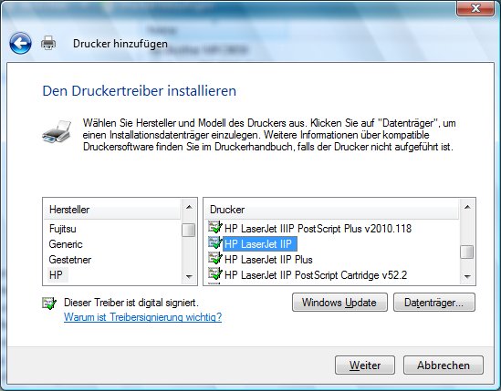 WS Druckertipps für Windows Vista Schritt 4