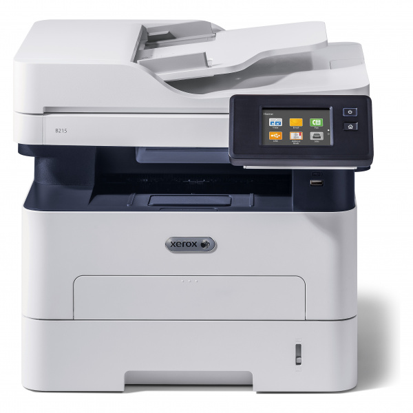 Xerox B215: Die neue Einstiegsklasse bei Xerox mit Fax, ADF, Farbdisplay, Duplexdruck und PCL/PS-Unterstützung.