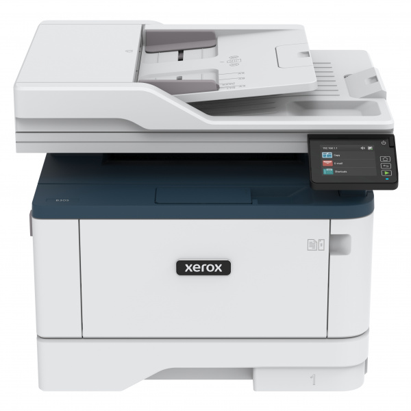Xerox B305: Version ohne Fax, lediglich mit Simplex-ADF und leicht reduziertem Drucktempo.
