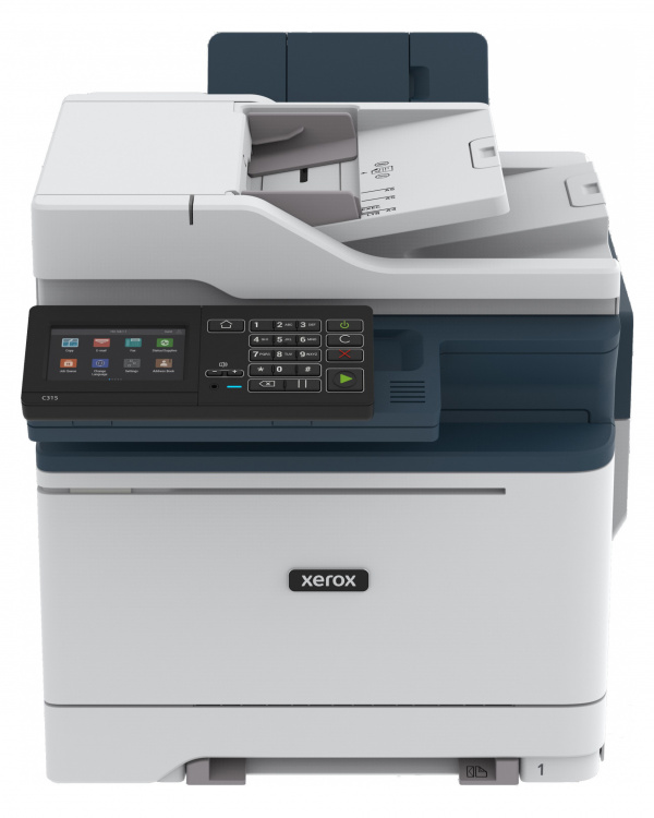 Xerox C315: Farblaser-Multifunktionsmodell mit Duplex-ADF (Wendemechanik) und flexibler Papierzuführungen. Ein vollwertiger manueller Einzug ist optional.