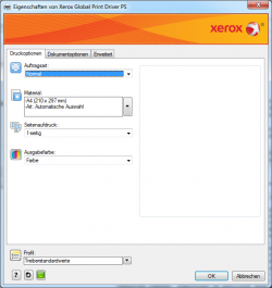 Schnelldruck: Hier findet man die wichtigsten Druck-Einstellungen.