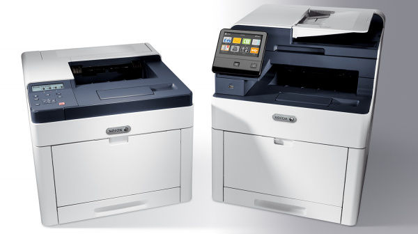 Xerox Phaser 6510 (links) und Xerox Workcentre 6515: Die neuen Xerox-Farblaser drucken 28 Seiten pro Minute. Die Multifunktionsversionen der Workcentre-6515-Serie haben alle einen Dual-Duplex-ADF mit zwei Scanzeilen.