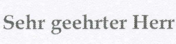 Xerox Workcentre 6027: Text im Schnelldruck, also in geringster Auflösung und mit Tonersparmodus.