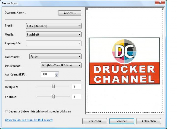 Scannertreiber: Xerox Workcentre 6605V/DN.