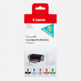 Canon CLI-8 BK/PC/PM/R/G 5er-Multipack
